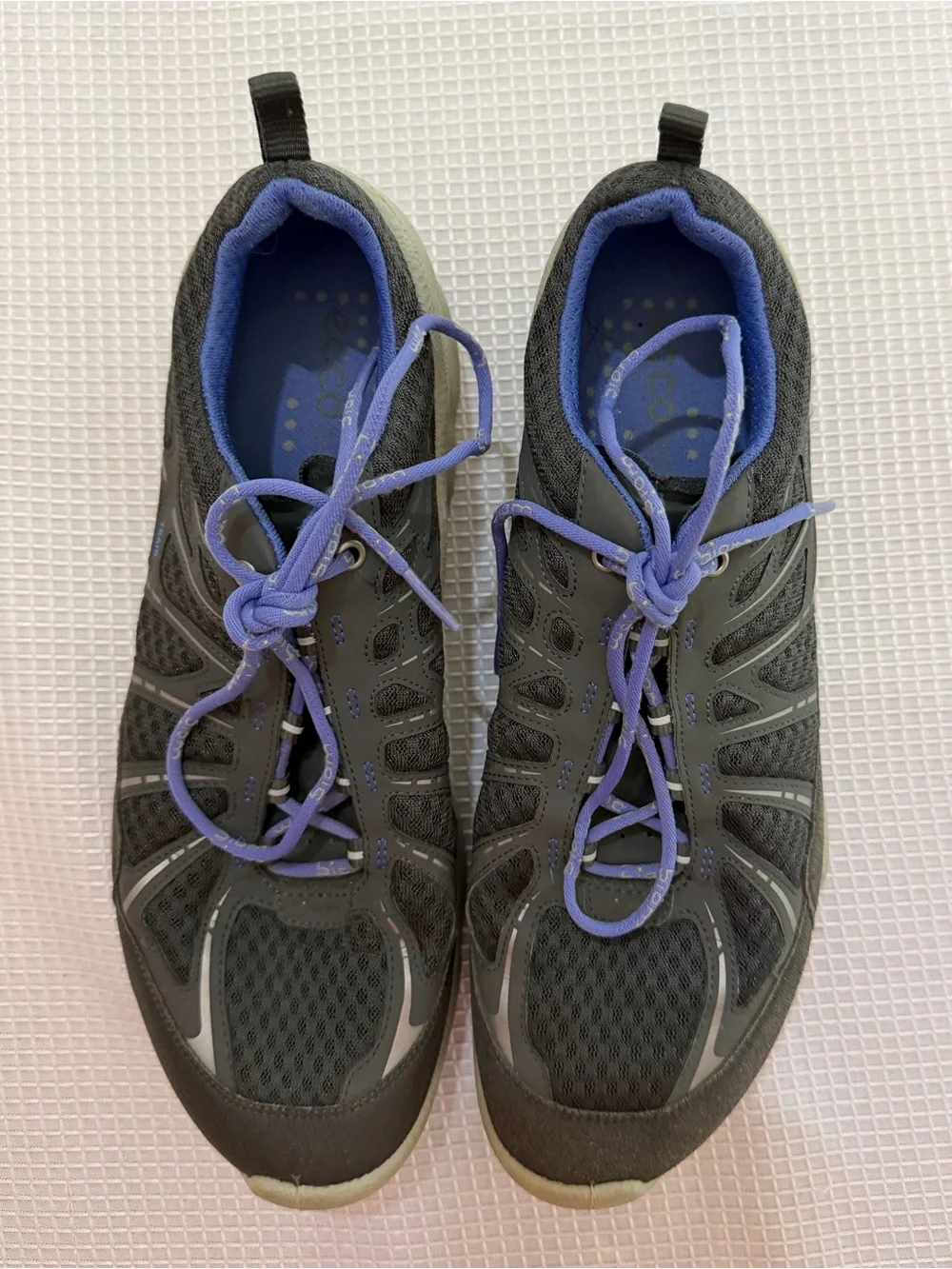 Ecco Biom Train Women’s Gray Sneakers Size US 10/10.5 | 41 Running Shoes Lace Up